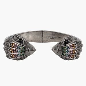 Kurt Geiger Silver Eagle Bracelet with Multicolor Gems